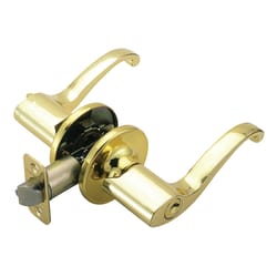 Design House Scroll Polished Brass Entry Lever