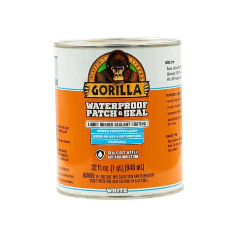 Gorilla Waterproof Patch and Seal White Waterproof Duct Tape 4-in