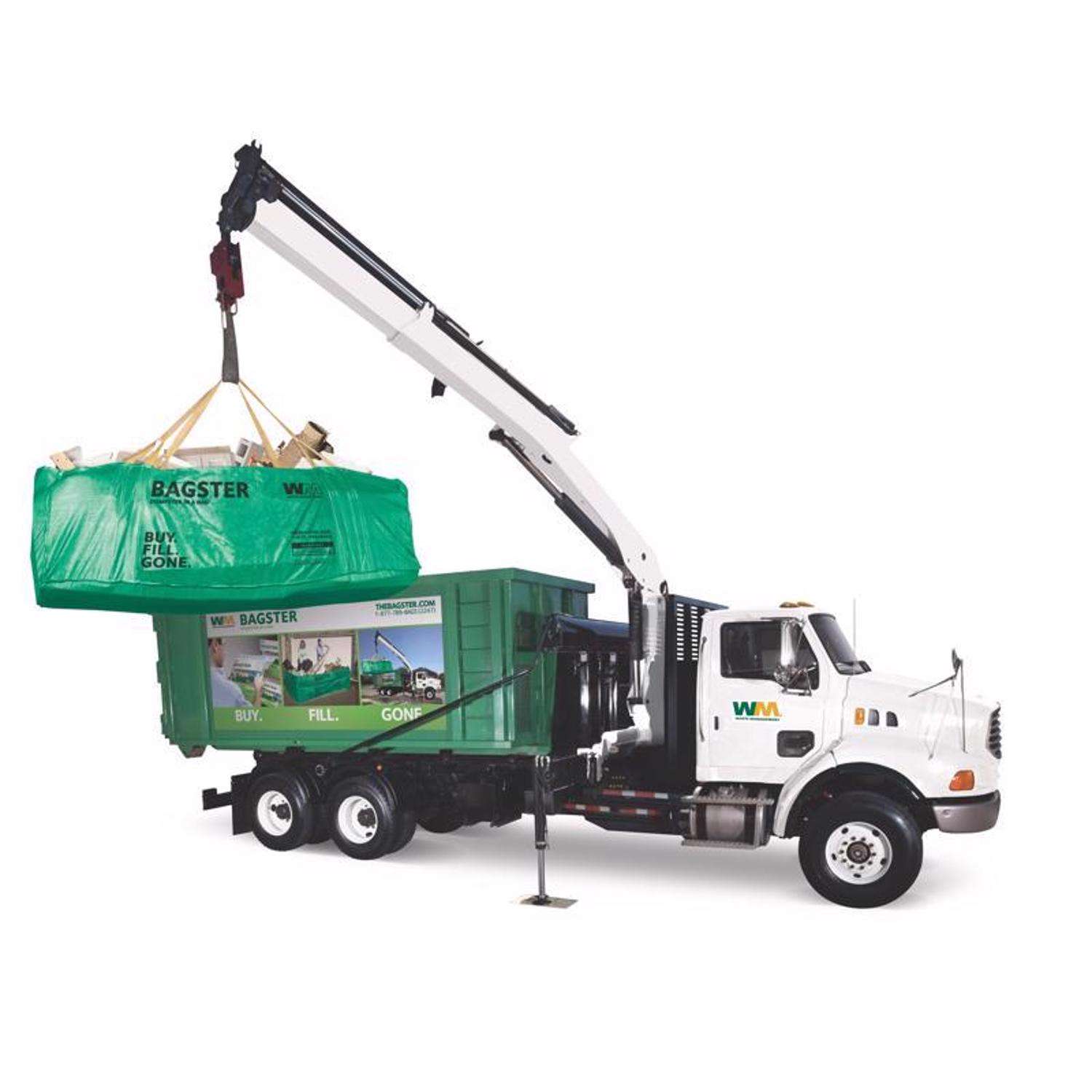 BAGSTER 3CUYD Dumpster in a Bag holds up to 3,300 lb, Green