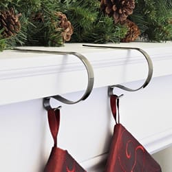Haute Decor MantleClip Gold/Brown Stocking Holder 2 in.