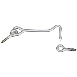 National Hardware Silver Stainless Steel 4 in. L Hook and Eye 1 pk