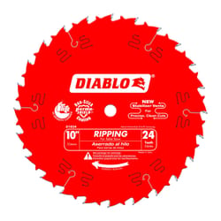 Diablo 10 in. D X 5/8 in. TiCo Hi-Density Carbide Ripping Saw Blade 24 teeth 1 pk