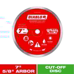 Diablo 7 in. D X 5/8 in. Diamond Masonry Cut-Off Disc 1 pk