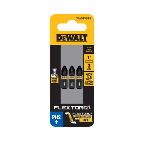 DeWalt FLEXTORQ Phillips #2 X 3-1/2 in. L Screwdriver Bit Steel 5 pc - Ace  Hardware