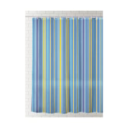 J & M Home Fashions Exotic 72 in. H X 70 in. W Multicolored Shower Curtain PVC