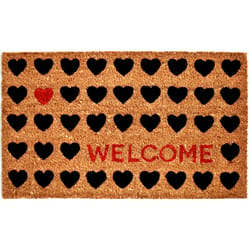 Calloway Mills 1.5 ft. W X 2.5 ft. L Multi-Color Heart Welcome Coir Door Mat