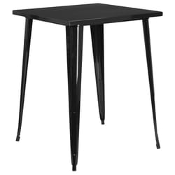 Flash Furniture Toby Black Square Metal Contemporary Bar Table