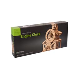 UGears Engine Clock Mechanical Model Kit Tan 265 pc