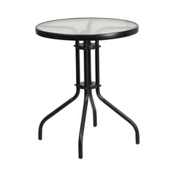 Flash Furniture Black Round Glass Contemporary Table