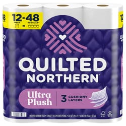 Quilted Northern Ultra Plush Toilet Paper 12 Rolls 255 sheet 1020 in.