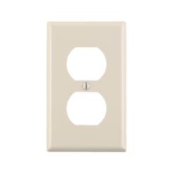Leviton Light Almond 1 gang Thermoset Plastic Duplex Wall Plate 10 pk