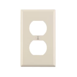 Leviton Light Almond 1 gang Thermoset Plastic Duplex Wall Plate 10 pk