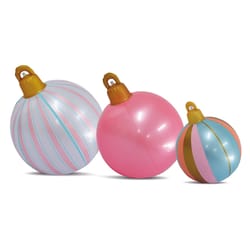 FUNBOY Pink Christmas Ornament Holiday Balls 24 in. Inflatable