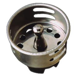 Plumb Pak Jr. Duo 2-9/16 in. D Brushed Stainless Steel Strainer Basket Silver