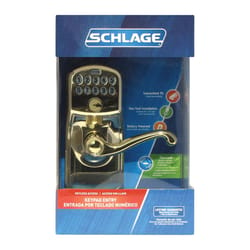 Schlage Bright Brass Steel Electronic Keypad Entry Lock