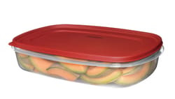 Rubbermaid EasyFindLids 1.5 gal Clear/Red Food Storage Container 1 pk