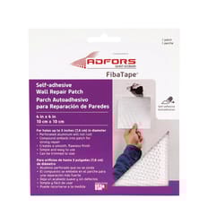 Adfors  FibaTape  4 in. L x 4 in. W Fiberglass Mesh  White  Self Adhesive Wall Repair Patch 