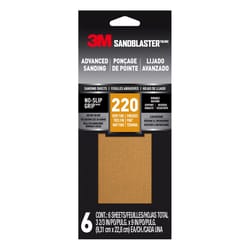 3M Sandblaster 9 in. L X 3-2/3 in. W 220 Grit Ceramic Sandpaper 6 pk