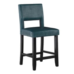 Linon Home Decor Blue Polyurethane Barstool 24 in.