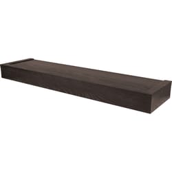 HILLMAN 2 in. H X 24 in. W X 6 in. D Espresso Wood Floating Shelf