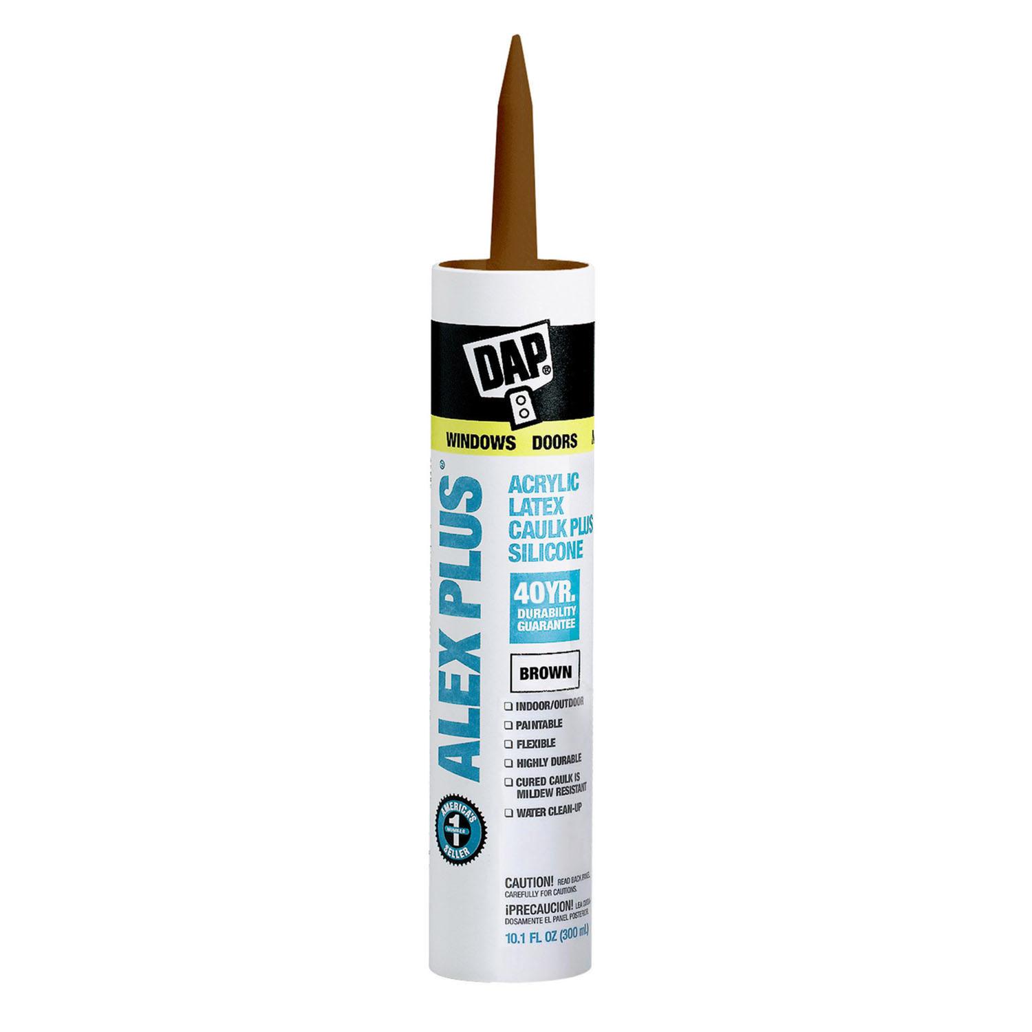 UPC 070798181120 product image for Dap(r) Alex Plus(r) 10.1oz Acrylic Latex Caulk Plus Silicone in Brown - 12 Pack | upcitemdb.com