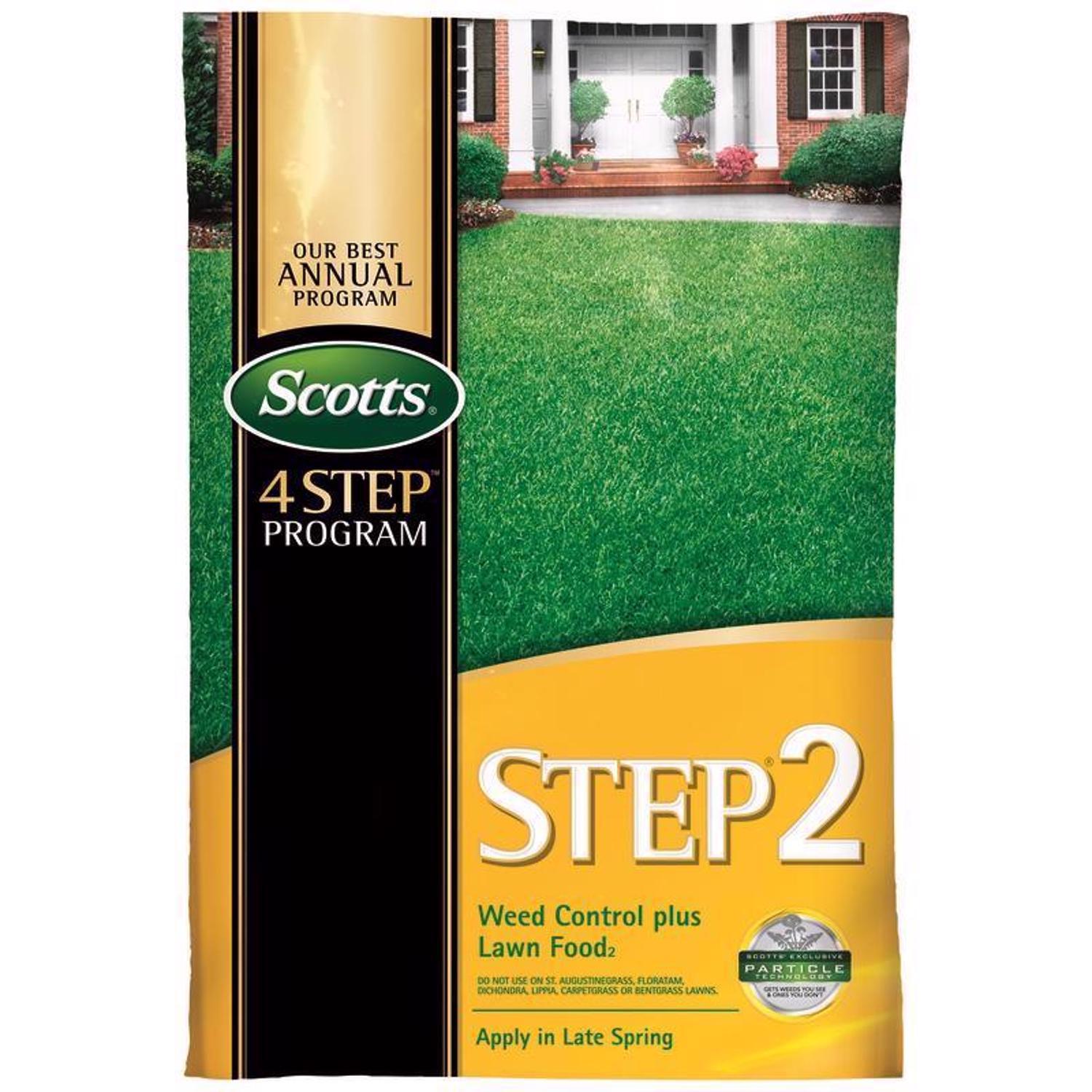 Scotts Step 2 Weed Control Weed Control Lawn Fertilizer For Multiple Grass Types 5000 sq ft