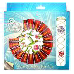 Spinfinity Designs Multi-color Stainless Steel 6.5 in. 3D Hummingbird Mini Set Outdoor Spinner