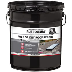 Rust-Oleum Smooth Black Asphalt Wet/Dry Surface Roof Cement 5 gal