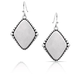 Montana Silversmiths Women's Blank Slate Black/Silver Earrings Stainless Steel One Size Fits Most