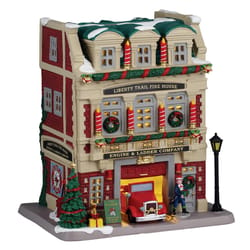 Lemax Multicolored Liberty Trail Fire House Christmas Village