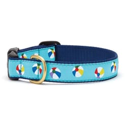 Up Country Blue Beach Balls Nylon Dog Collar Medium