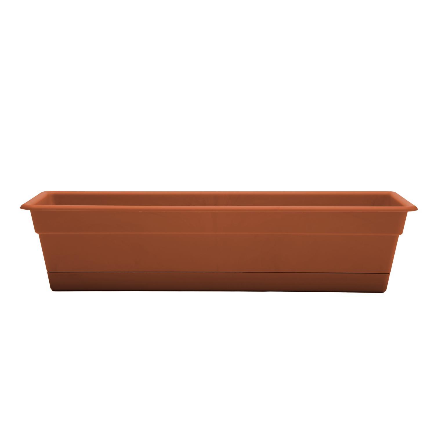 Bloem 5.75 in. H X 24 in. W X 7.5 in. D Plastic Window Box Terracotta