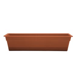 Bloem Dura Cotta 5.75 in. H X 24 in. W X 7.5 in. D Plastic Window Box Terra Cotta