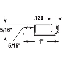 Prime-Line White Aluminum 1 in. W X 5/16 in. L Screen Frame 1 pk