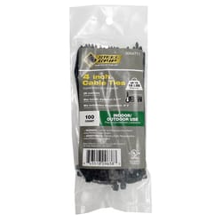 Steel Grip 4 in. L Black Cable Tie 100 pk