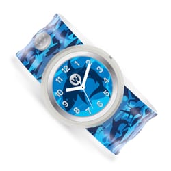 Watchitude Child's Sharks Camo Blue Analog Watch Silicone Water Resistant One Size Fits Most