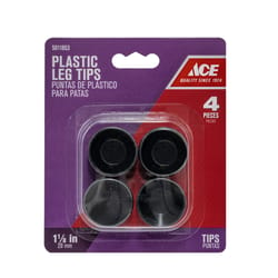 Ace Plastic Leg Tip Black Round 1 pk