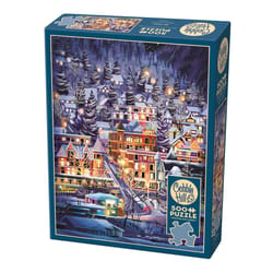 Cobble Hill Ski Town Jigsaw Puzzle Multicolored 500 pc