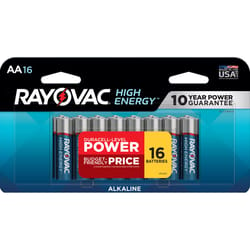 Rayovac High Energy AA Alkaline Batteries 16 pk Carded