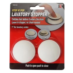 Keeney 1 in. White Rubber Lavatory Pop Up Stopper