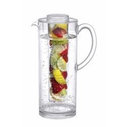  OGGI Acrylic Infusion Pitcher-Plastic Water Pitcher, Fruit  Infuser Water Pitcher Tea Infuser, Pitcher with Lid Clear : Home & Kitchen