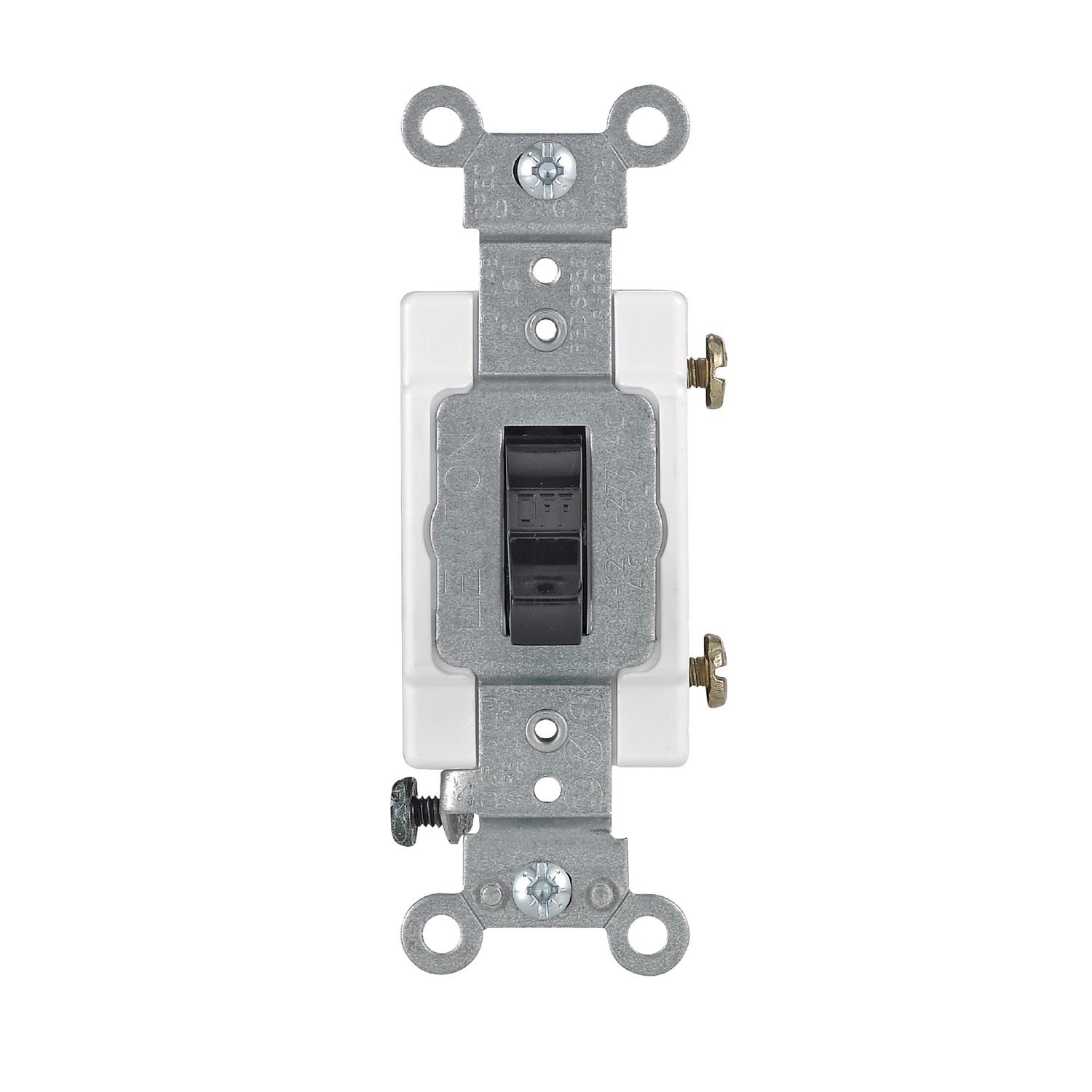 Leviton 20 amps Single Pole Toggle AC Quiet Switch Black 1 pk Mfr ...