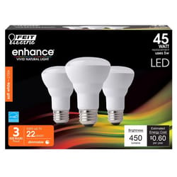 Feit Enhance R20 E26 (Medium) LED Bulb Soft White 45 Watt Equivalence 3 pk