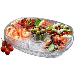 Prodyne Clear Acrylic Appetizer Serving Tray Set 1 pk