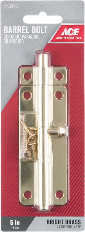01-3008-352 Ace 5 in. L Brass-Plated Steel Barrel Bolt 1 pk sku 01-3008-352
