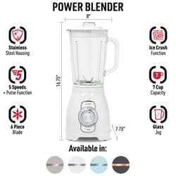 Haden White Plastic Blender 1.75 L 5 speed