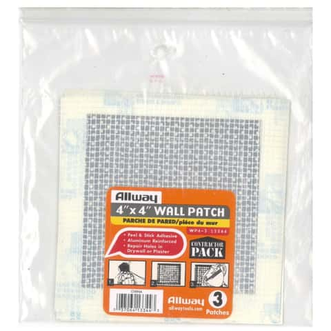 Ace 4 in. L X 4 in. W Reinforced Aluminum White Self Adhesive Wall Repair  Patch - Ace Hardware