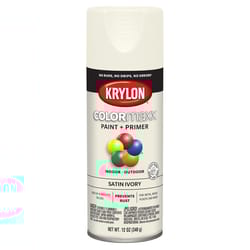 Krylon ColorMaxx Satin Ivory Paint + Primer Spray Paint 12 oz