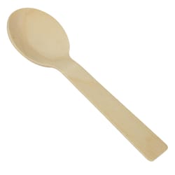 R&M International Corp International Brown Birch Wood Disposable Wood Spoon