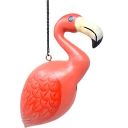 Songbird Essentials Flamingo 12 in. H X 4.9 in. W X 4.5 in. L Wood Bird House